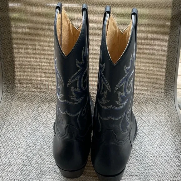 Go West Black Cowboy Men’s Boots Size 39.5